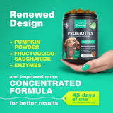 Probiotics For Dogs Gut Health Digestion Immunity Yeast Balance Itchy Skin Allergies Support Dog Probiotic Chews With Digestive Enzymes For Gut Flora Soft Treats With Pumpkin And Yeast Powder