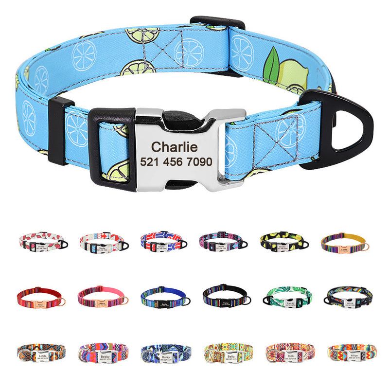 Nylon Pet Collar Personalized Customization