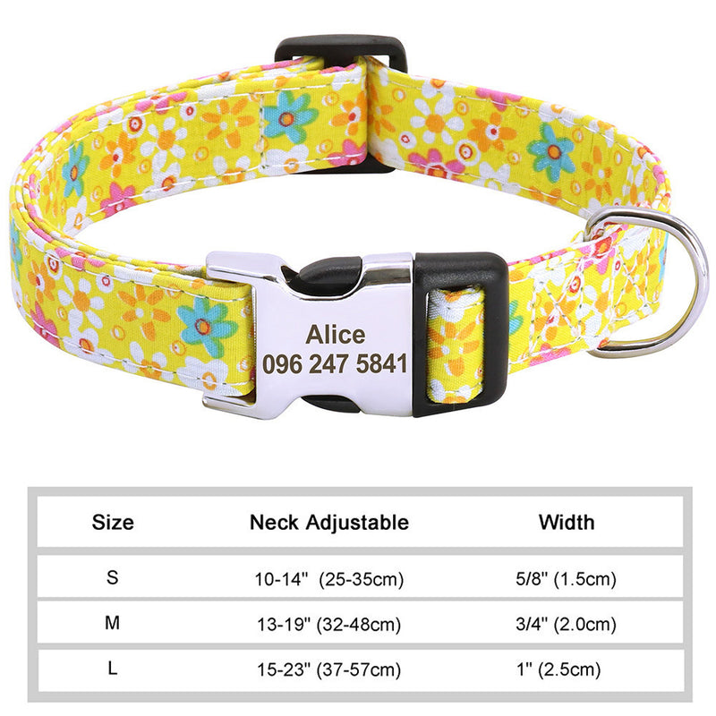 Nylon Pet Collar Personalized Customization