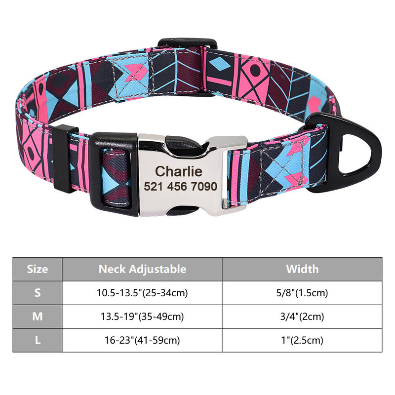 Nylon Pet Collar Personalized Customization