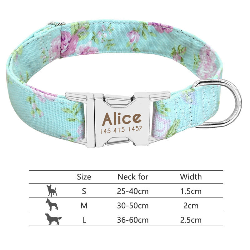 Nylon Pet Collar Personalized Customization