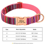 Nylon Pet Collar Personalized Customization