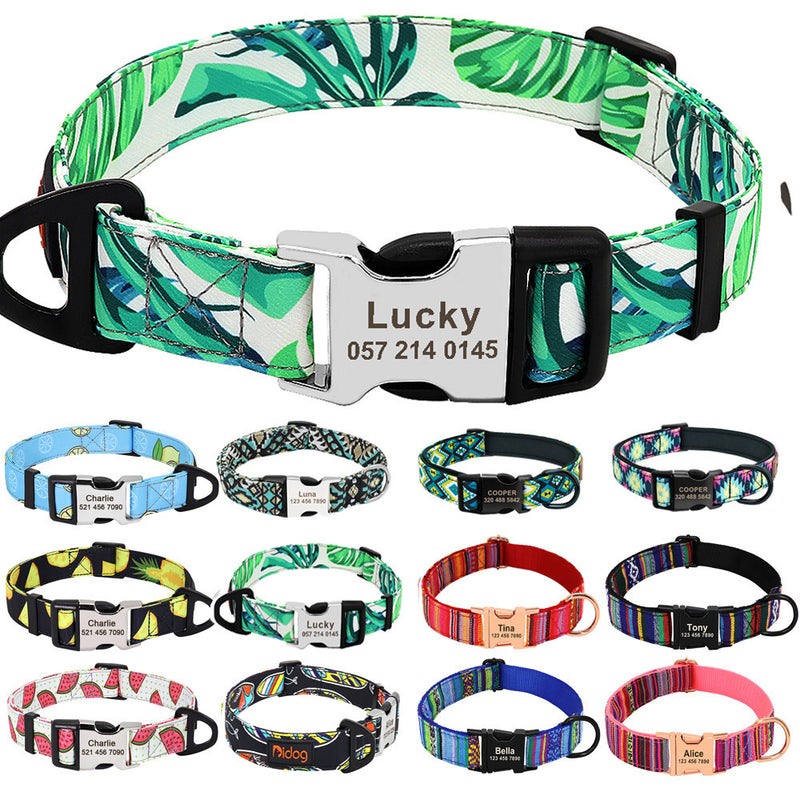 Nylon Pet Collar Personalized Customization